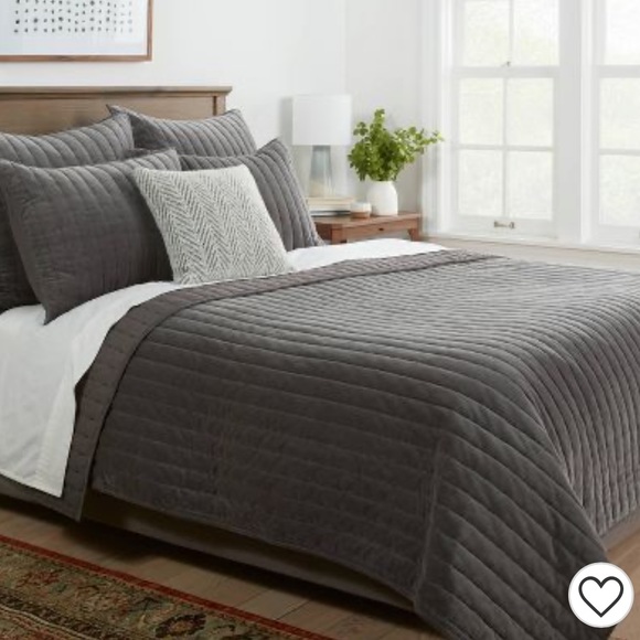 Threshold Bedding Channel Stitch Velvet Quilt Threshold 79 At
